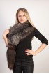 Silver fox fur scarf-collar